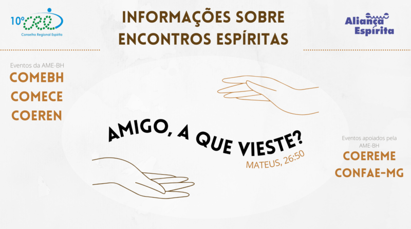 Imagem com com a logo unificada dos encontros de carnaval e o texto: "Informações sobre encontros espíritas"
