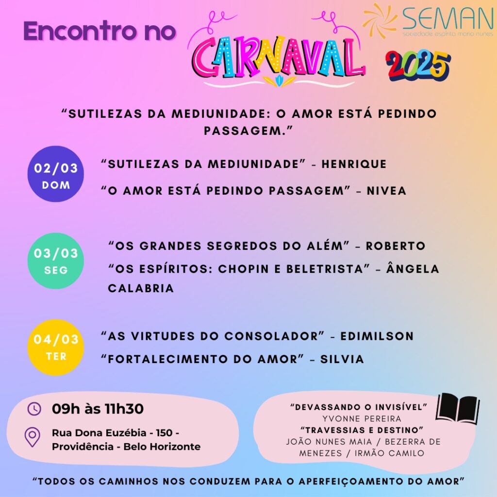 Encontro no Carnaval 2025 - SEMAN