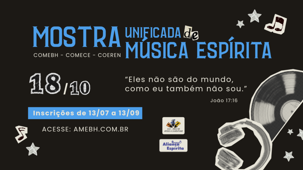 banner da mostra de música espírita