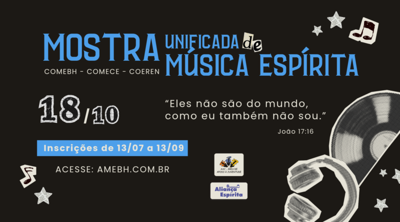 banner da mostra de música espírita